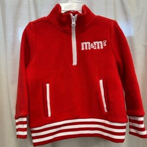 M&M'S Kids Red Half-Zip Sweatshirt